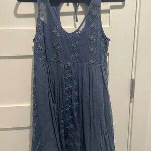 ABERCROMBIE & FITCH Lace Layered Blue Dress